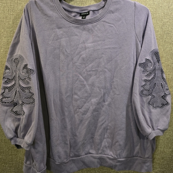 Torrid Purple Sweatshirt Size 3 - Picture 3 of 5